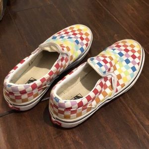Rainbow Checkered vans